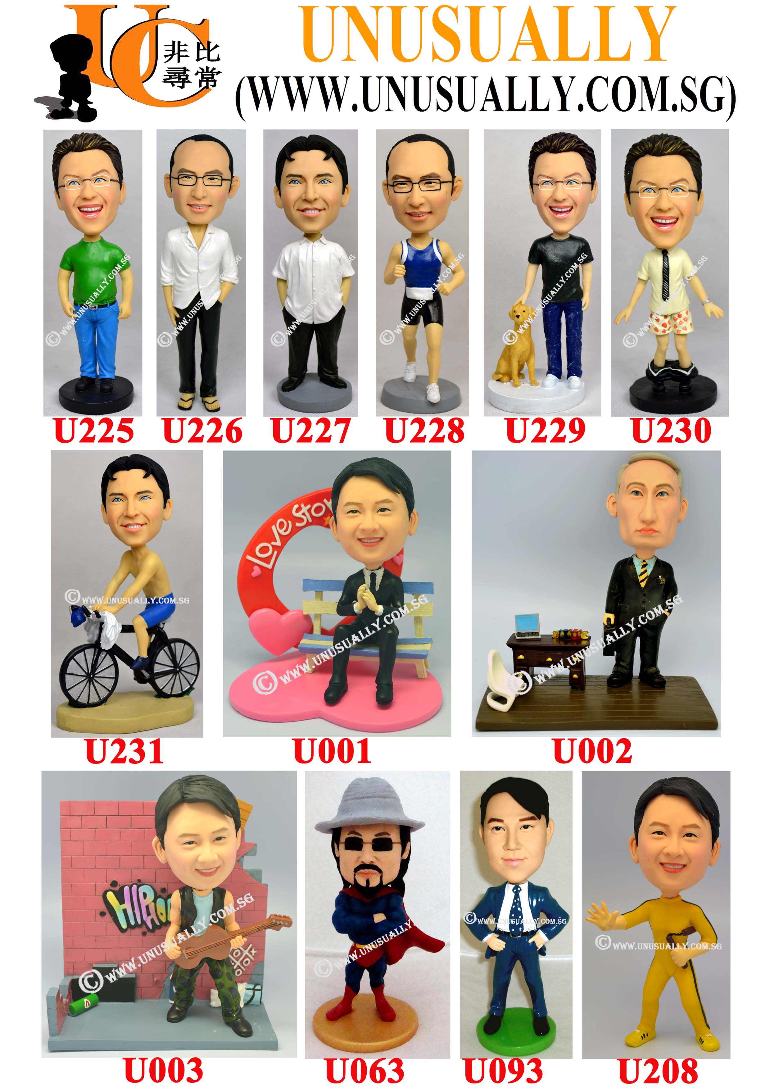 Custom 3D New Male Design USeries Figurines